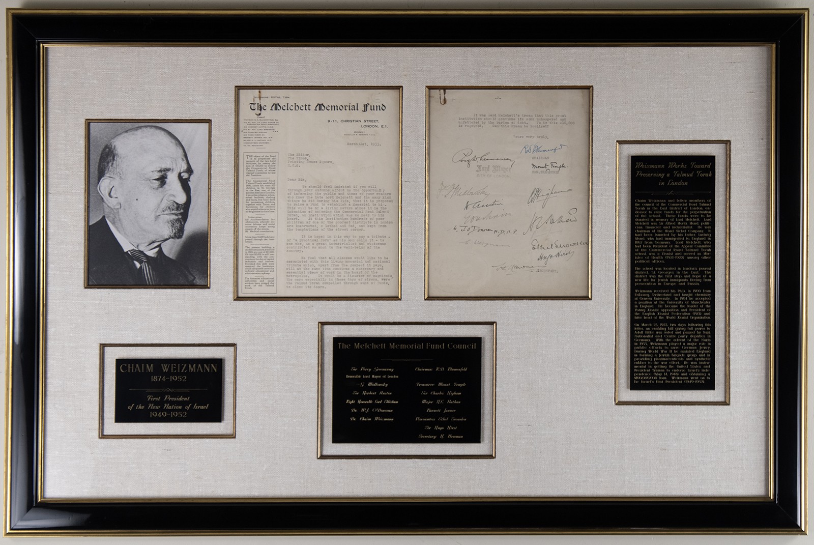 CHAIM WEIZMANN (ISRAEL) - TYPED LETTER SIGNED 03/21/1933 WITH CO-SIGNERS CHAIM WEIZMANN (ISRAEL) - TYPED LETTER SIGNED 03/21/1933 WITH CO-SIGNERS