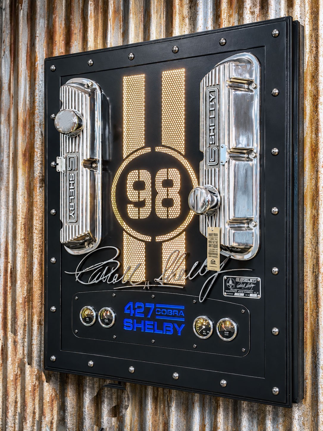 Steampunk Industrial Machine Age Lamp Wall Art Sconce Carroll Shelby