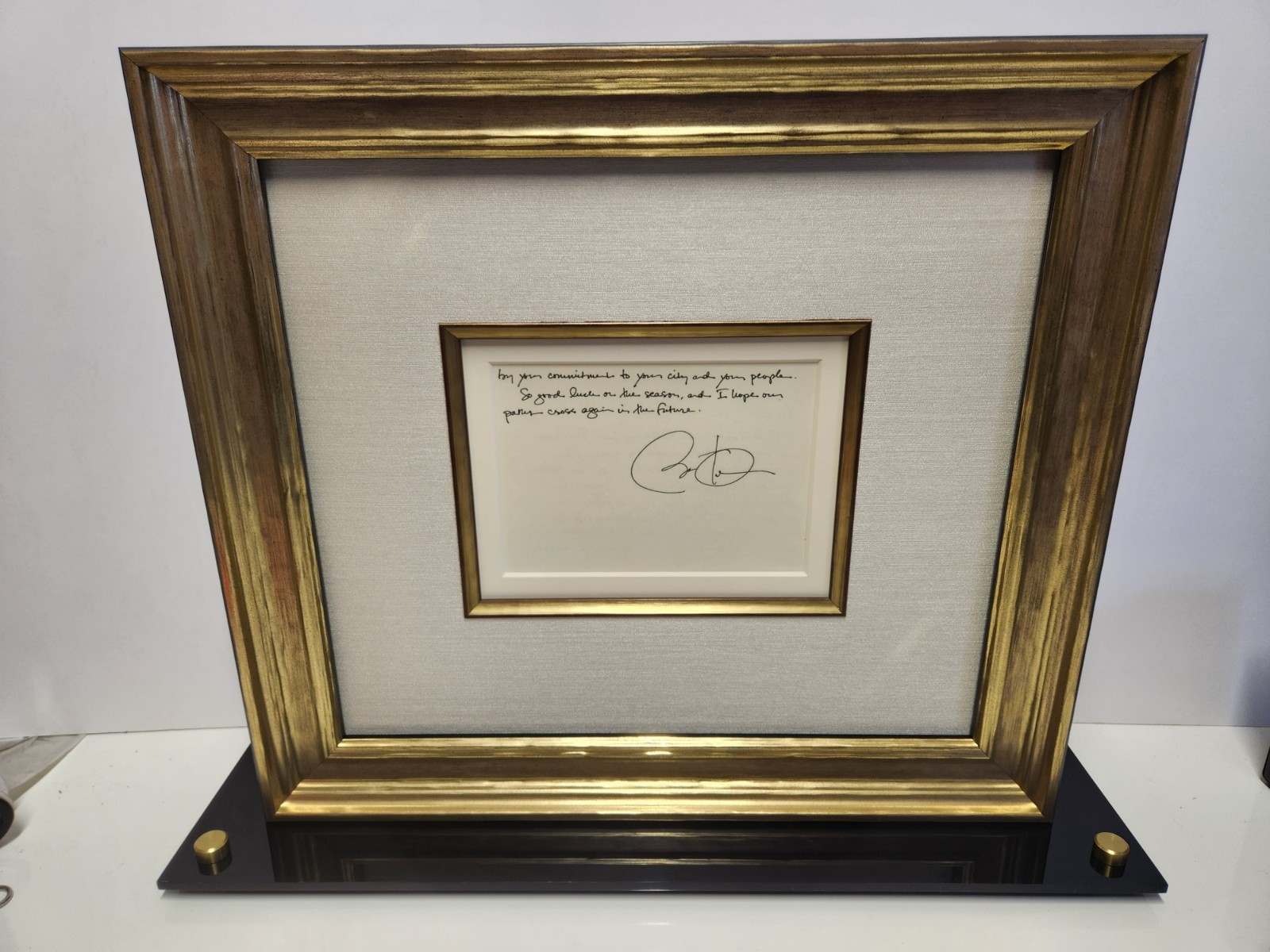 Letter from President OBAMA to Author Blank Falcons Mercedes Benz Stadium Signed Letter from President OBAMA to Author Blank Falcons Mercedes Benz Stadium Signed