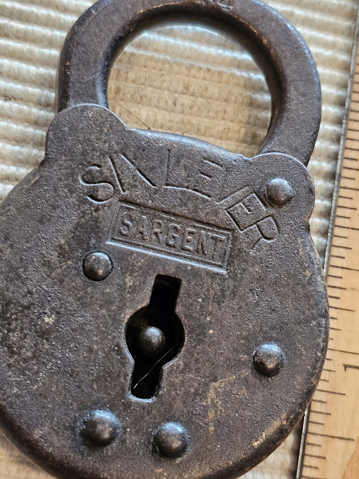 1890s 1910s Antique Strong Box Schackle Yale Sargent Sixlever Lock L@@K