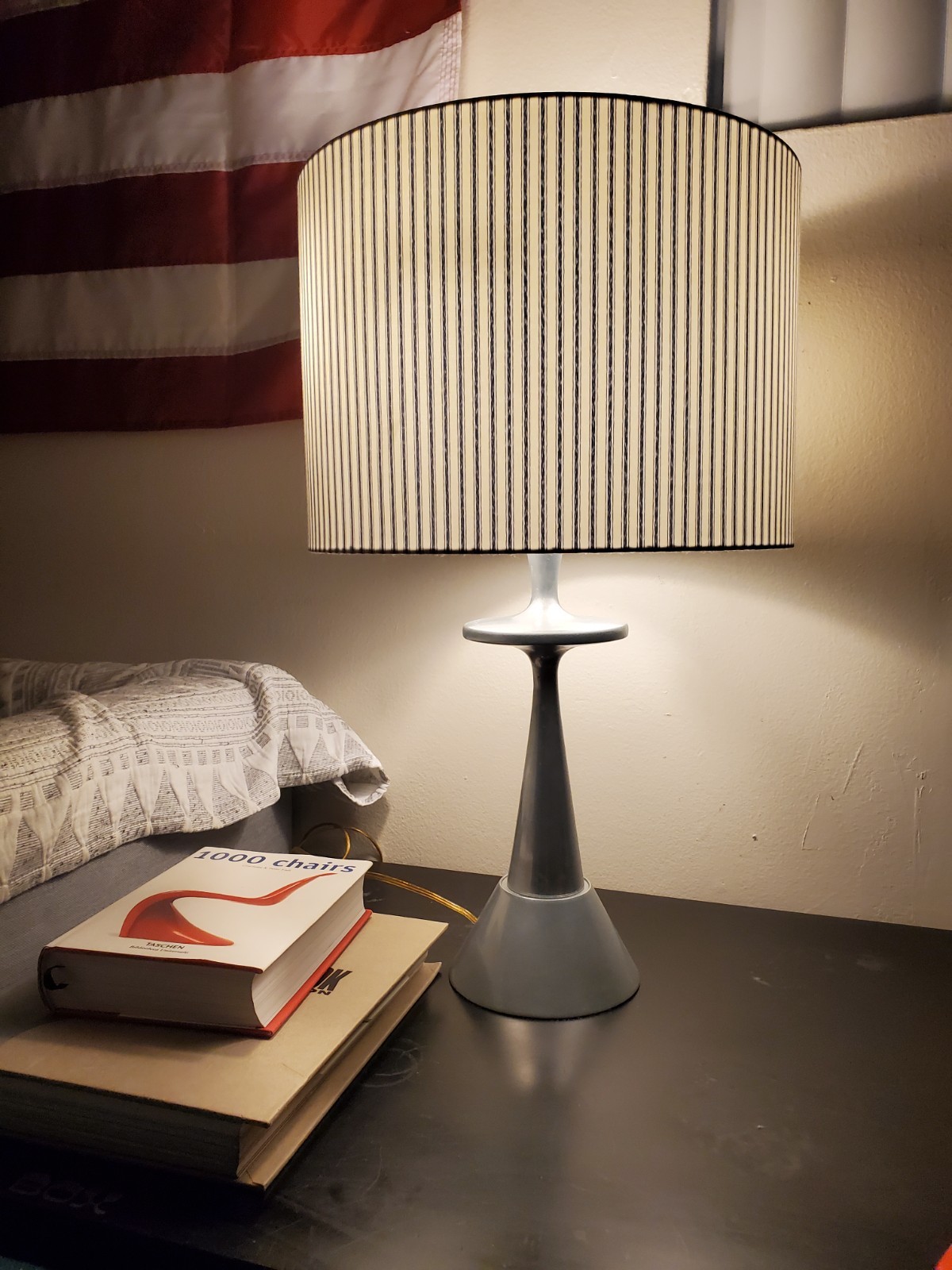 Italian Polished Cast Aluminum Mid Century Saucer Table Lamp 1950s Russel Wright Italian Polished Cast Aluminum Mid Century Saucer Table Lamp 1950s Russel Wright