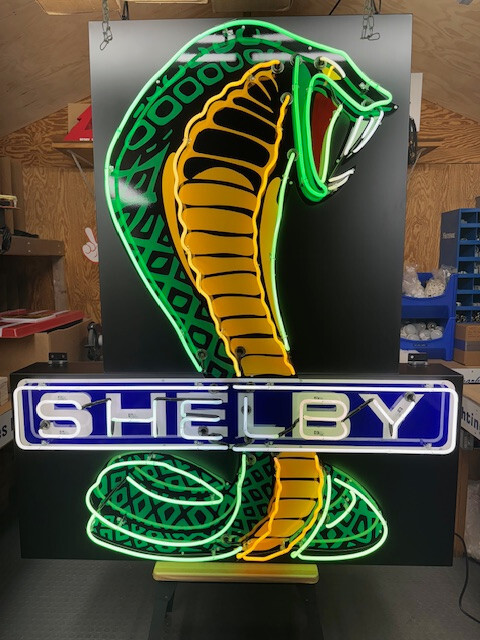 SHELBY NEON SIGN 6' TALL BRAND NEW IN CRATE SHELBY NEON SIGN 6' TALL BRAND NEW IN CRATE