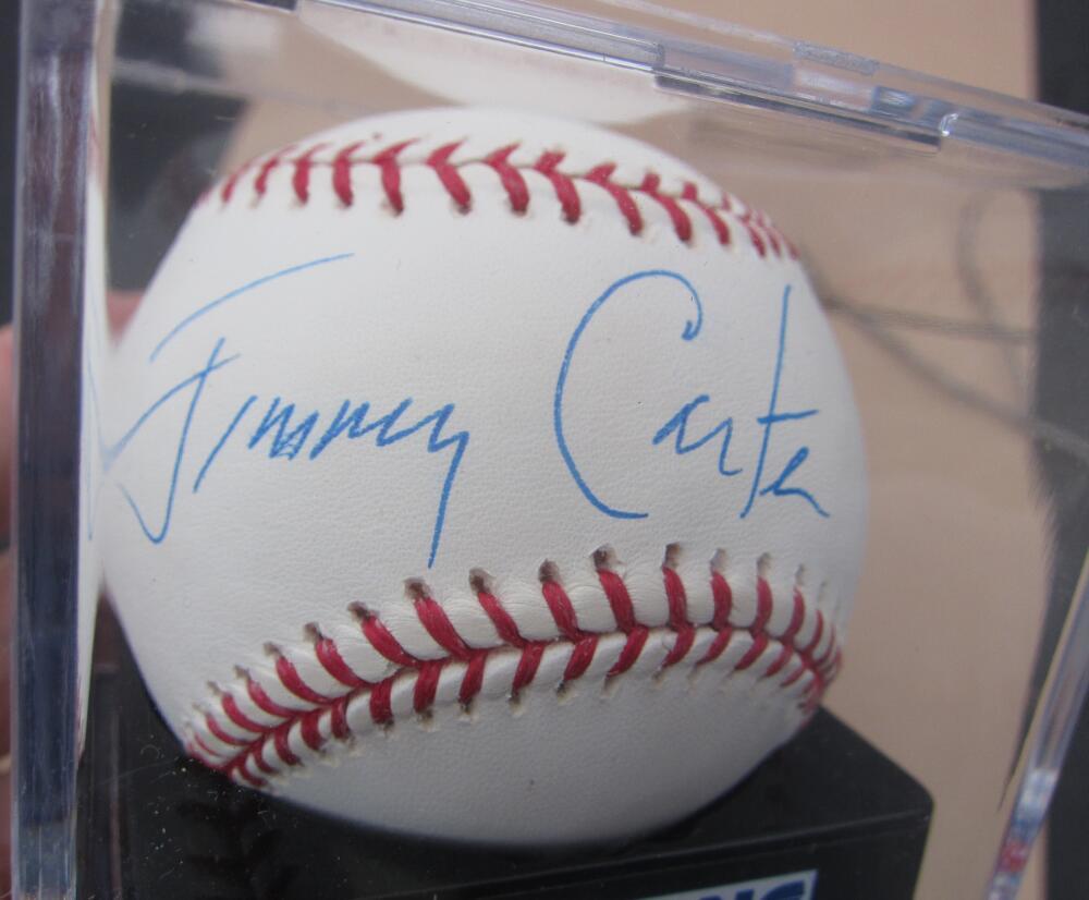 President Jimmy Carter Single Signed MLB Baseball Ball PSA/DNA 9.5 39th