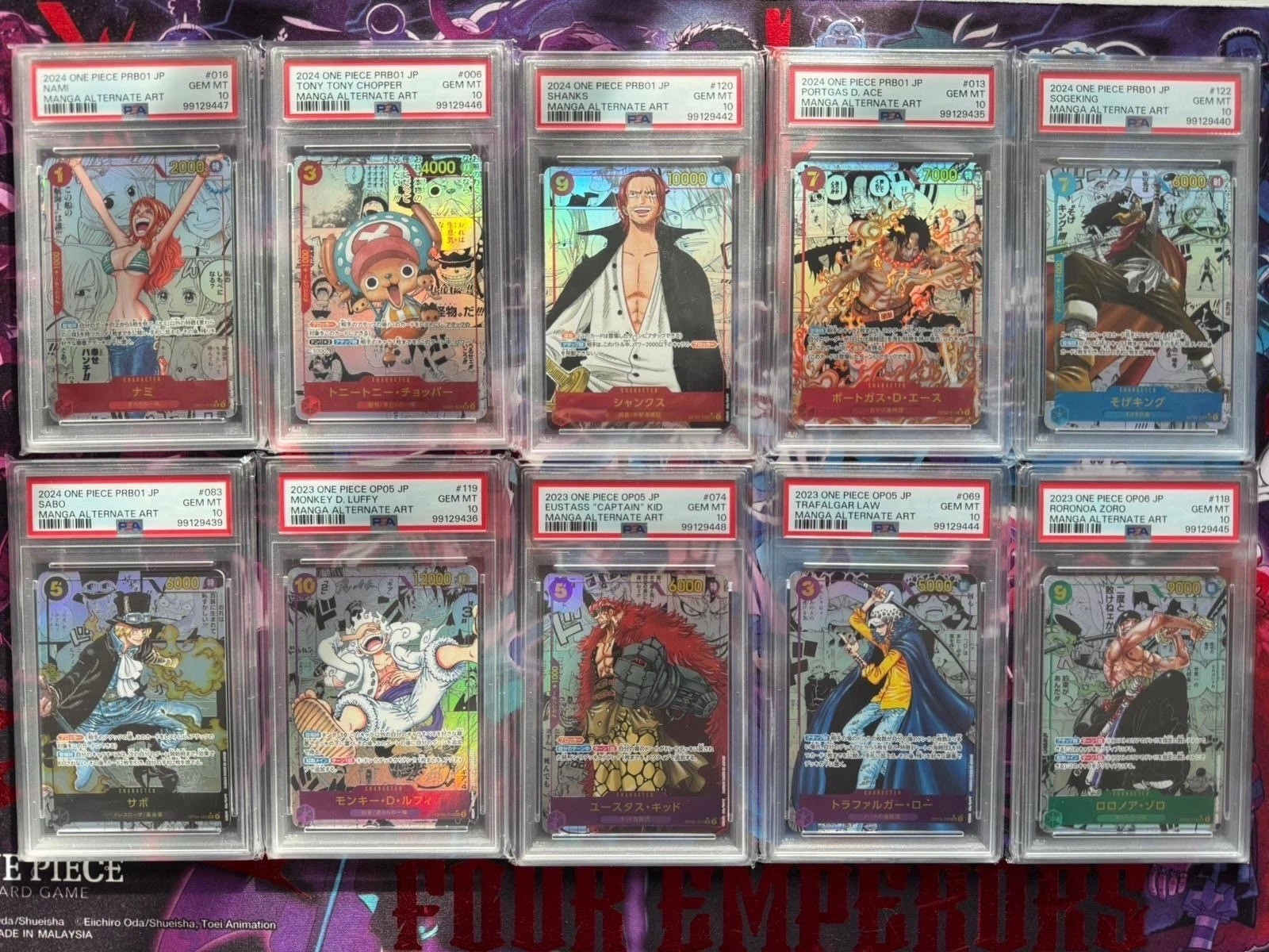 Manga God Pack Prb01 Jap - All PSA10 - The World's Rarest Manga OPTCG Manga God Pack Prb01 Jap - All PSA10 - The World's Rarest Manga OPTCG