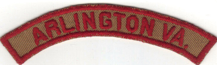 BOY SCOUT ARLINGTON VA. TRS TAN & RED COMMUNITY/STATE STRIP COMBO UNLISTED BOY SCOUT ARLINGTON VA. TRS TAN & RED COMMUNITY/STATE STRIP COMBO UNLISTED