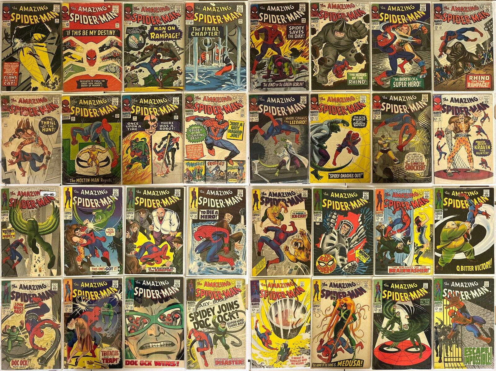 Amazing Spider-Man #23-100 Marvel HUGE Silver Age Lot of 60 31 41 51 83 86 CGC