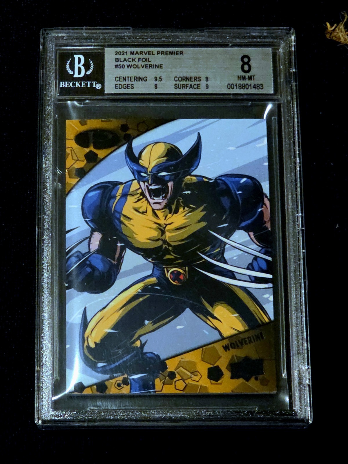 2021 Upper Deck MARVEL Premier Black Foil WOLVERINE 1/1 ONE OF A KIND GRAIL 🔥 