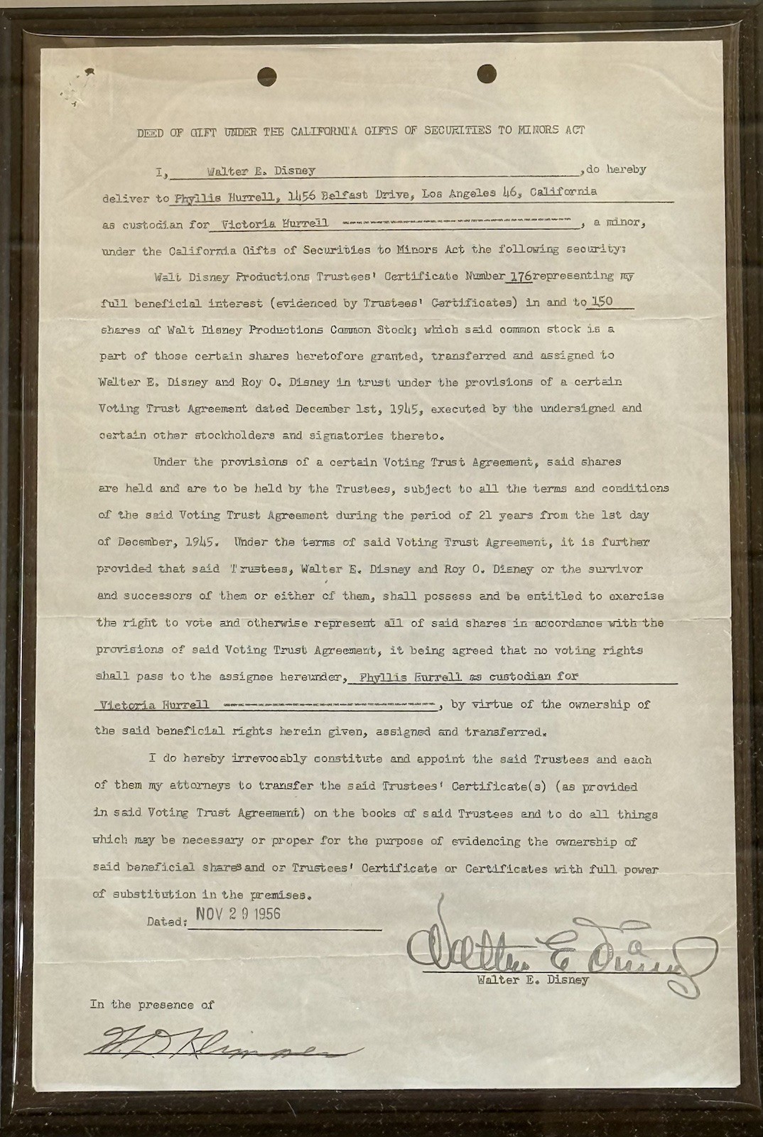 Walt & Lillian Disney 3 Signed Contracts Rare Mickey Mouse Creator Autograph JSA Walt & Lillian Disney 3 Signed Contracts Rare Mickey Mouse Creator Autograph JSA