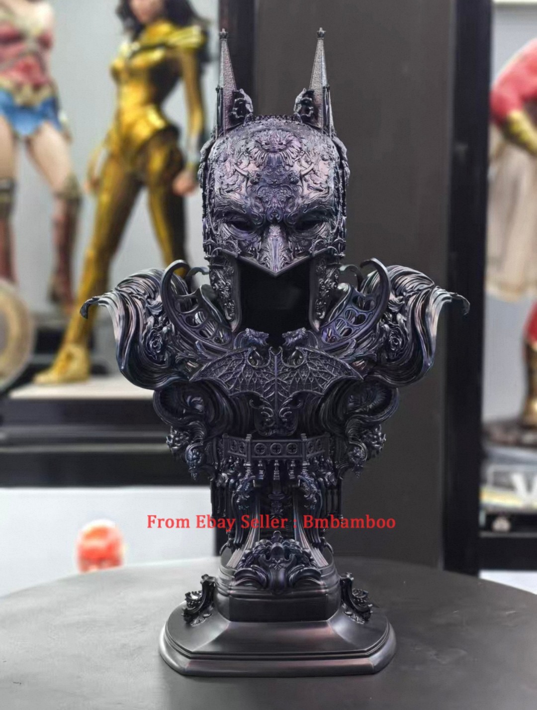 GOTHAM CITY'S SHADOW: BATMAN Blue Limited Figure Bust Statue Model Collect Rare