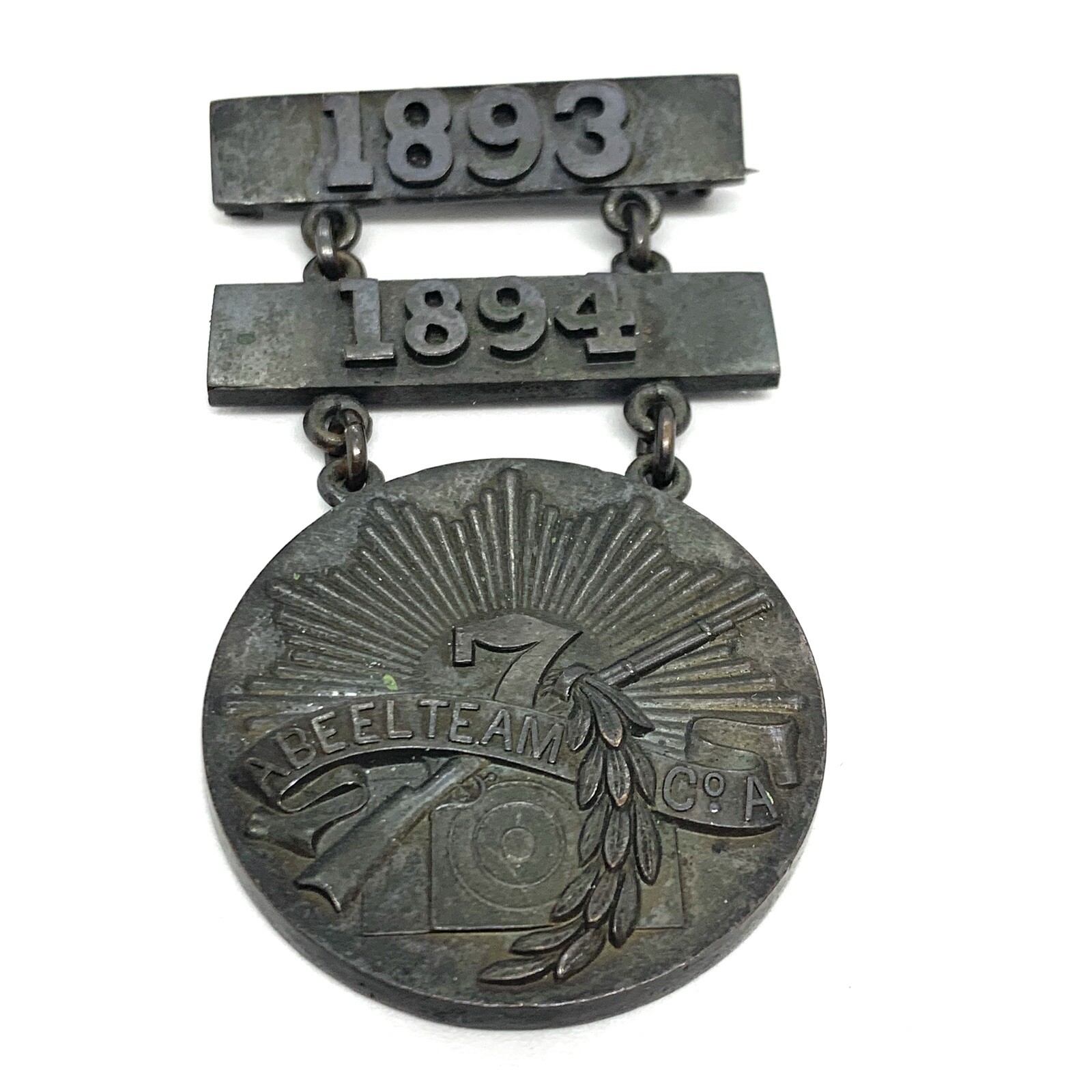 Us Indian War Period Bronze Large Medal Signed G. W. Rosevelt. Diameter 1.5/8”. Us Indian War Period Bronze Large Medal Signed G. W. Rosevelt. Diameter 1.5/8”.
