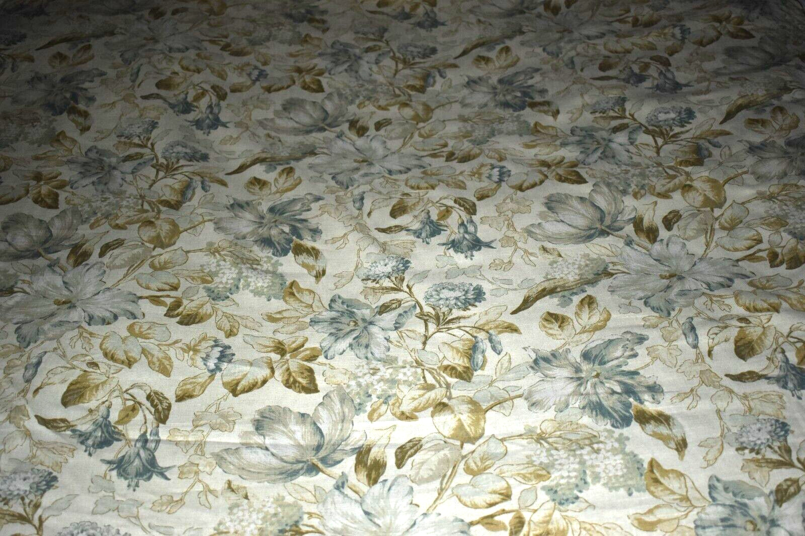Vintage Authentic RAYMOND WAITES Mill Creek Alondra Floral Linen Fabric 2 Yards