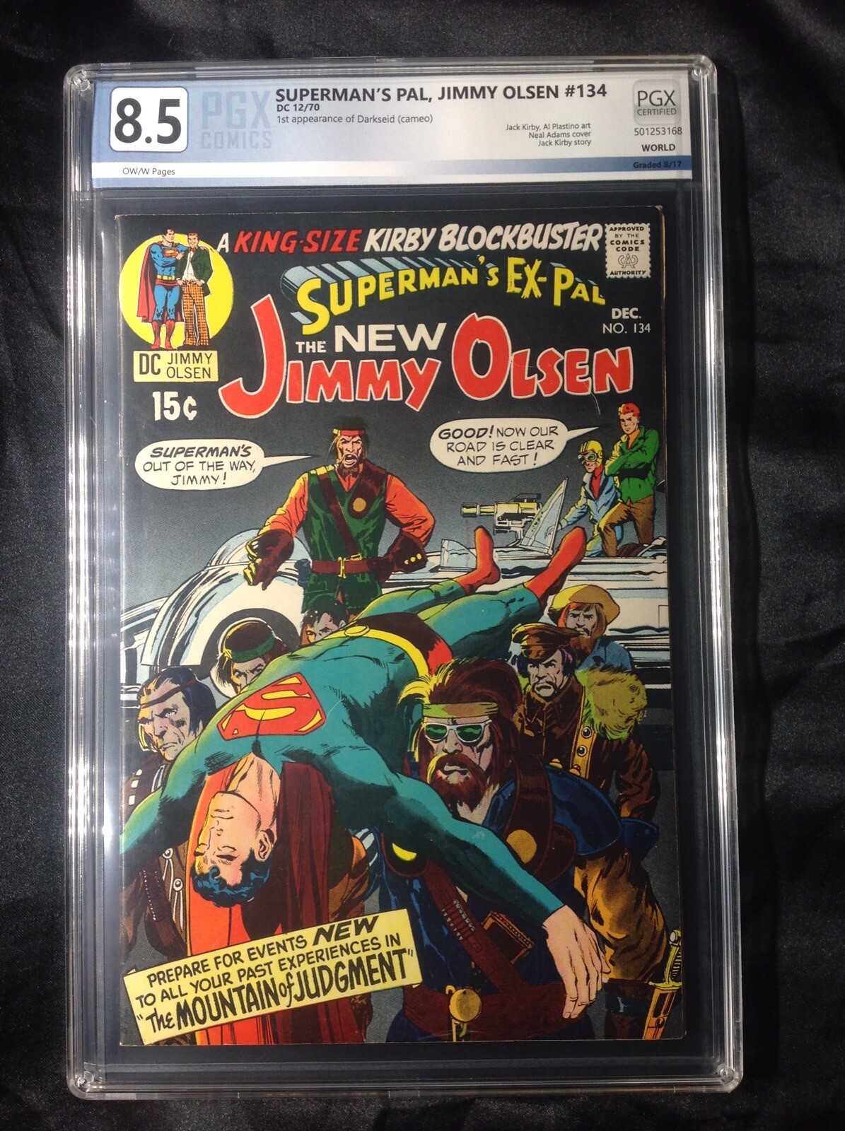 💥SUPERMAN'S PAL💥 JIMMY OLSEN #134 CGC 8.5 OW/W💥1st APP OF DARKSEID💥