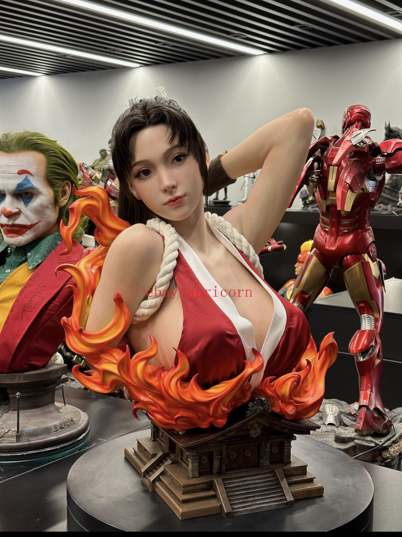 Queen Studio 1/1 Mai Shiranui Silica Gel Bust Statue Figure Model Collectible Queen Studio 1/1 Mai Shiranui Silica Gel Bust Statue Figure Model Collectible