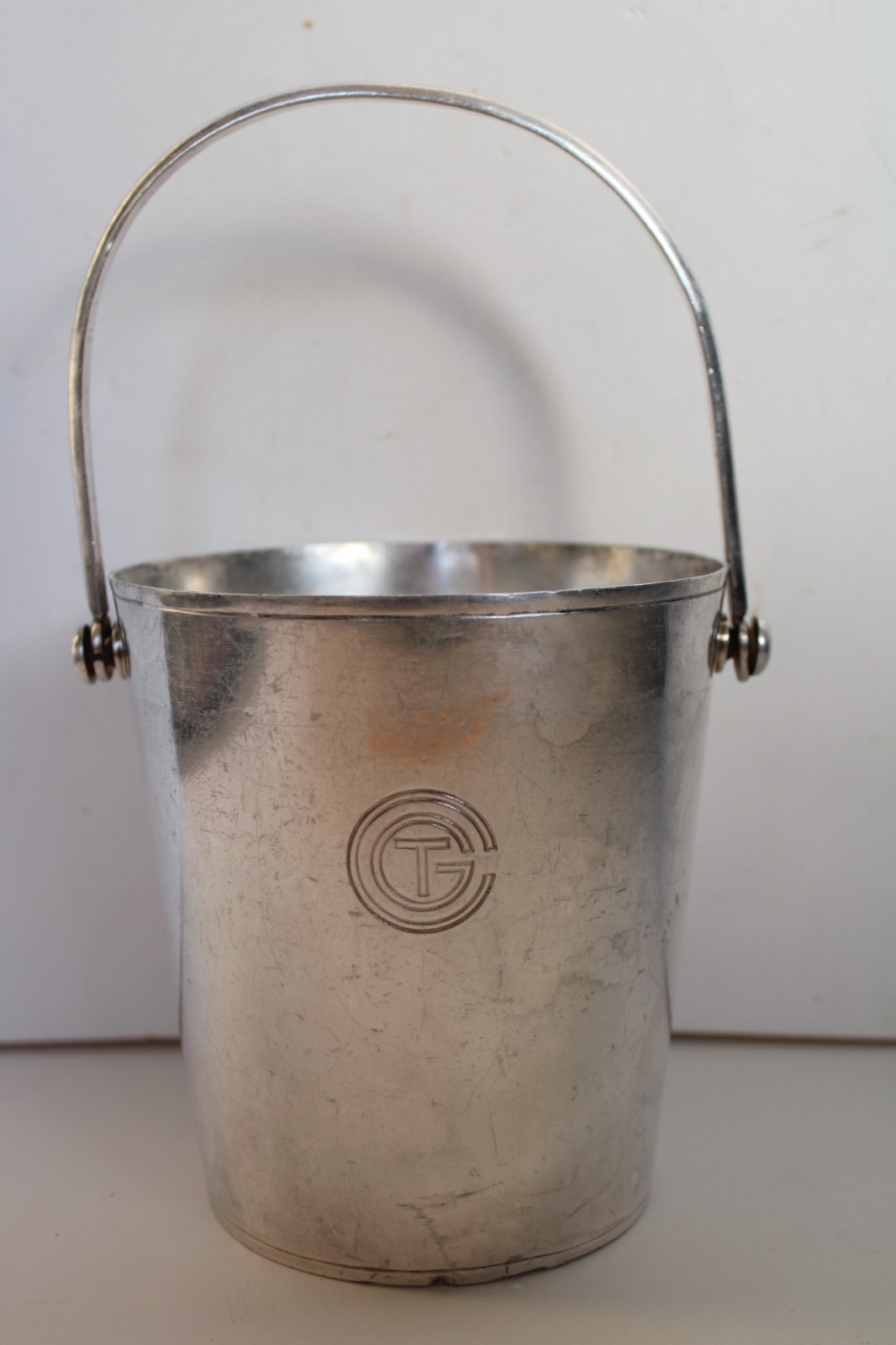 Vtg Christofle Plated Champagne Ice Bucket, France, Atlas, S. S. Normandie, CGT Vtg Christofle Plated Champagne Ice Bucket, France, Atlas, S. S. Normandie, CGT