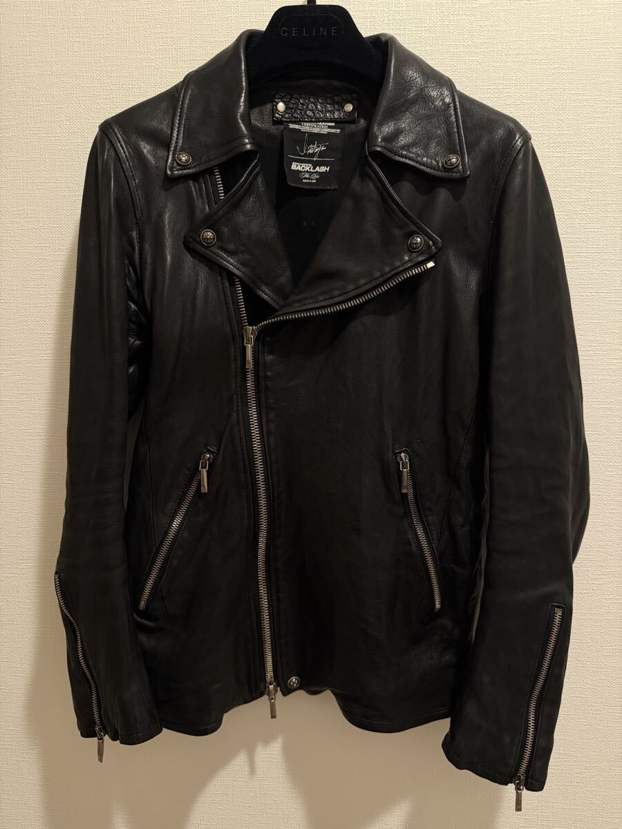 Backlash The Line Double Rider Leather S Jacket Black Backlash The Line Double Rider Leather S Jacket Black