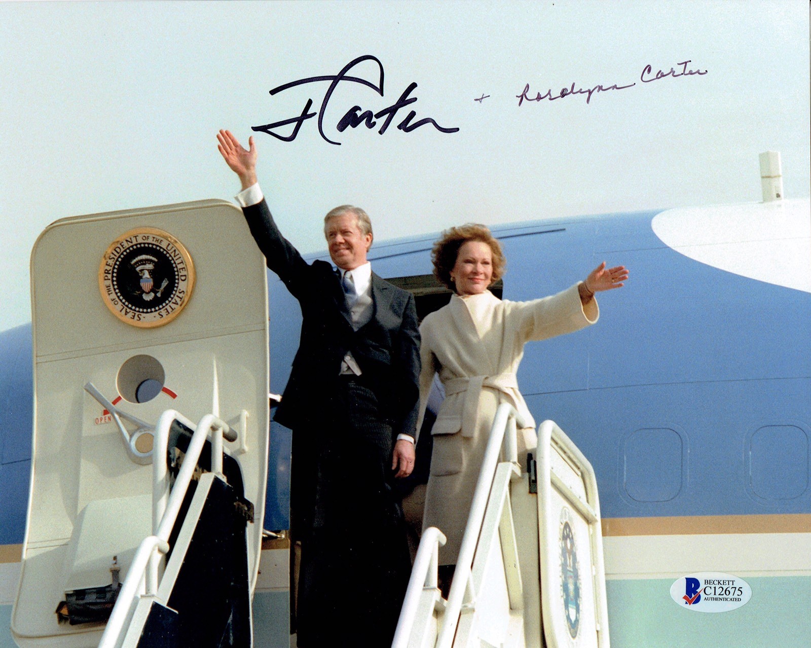 39th President JIMMY CARTER Rosalynn Dual Signed 8X10 Photo Autographed BECKETT 39th President JIMMY CARTER Rosalynn Dual Signed 8X10 Photo Autographed BECKETT