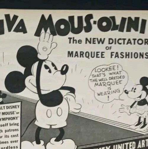 Mickey Mouse fascist salute in 1932 The Hollywood Reporter Walt Disney Mussolini Mickey Mouse fascist salute in 1932 The Hollywood Reporter Walt Disney Mussolini