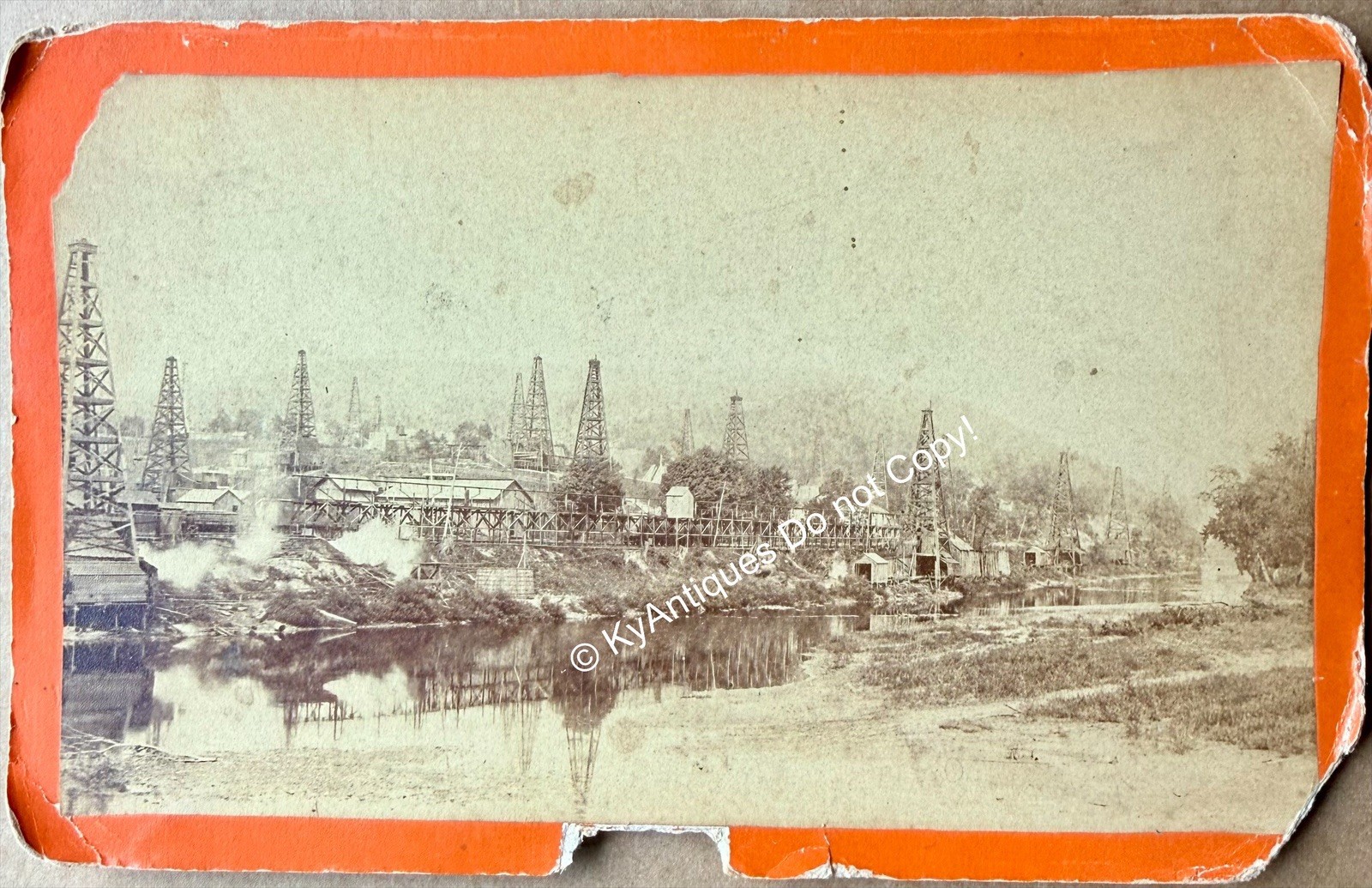 Glade Run Butler County ￼Pennsylvania Oil Well Cabinet Card Boudoir Photo 1865