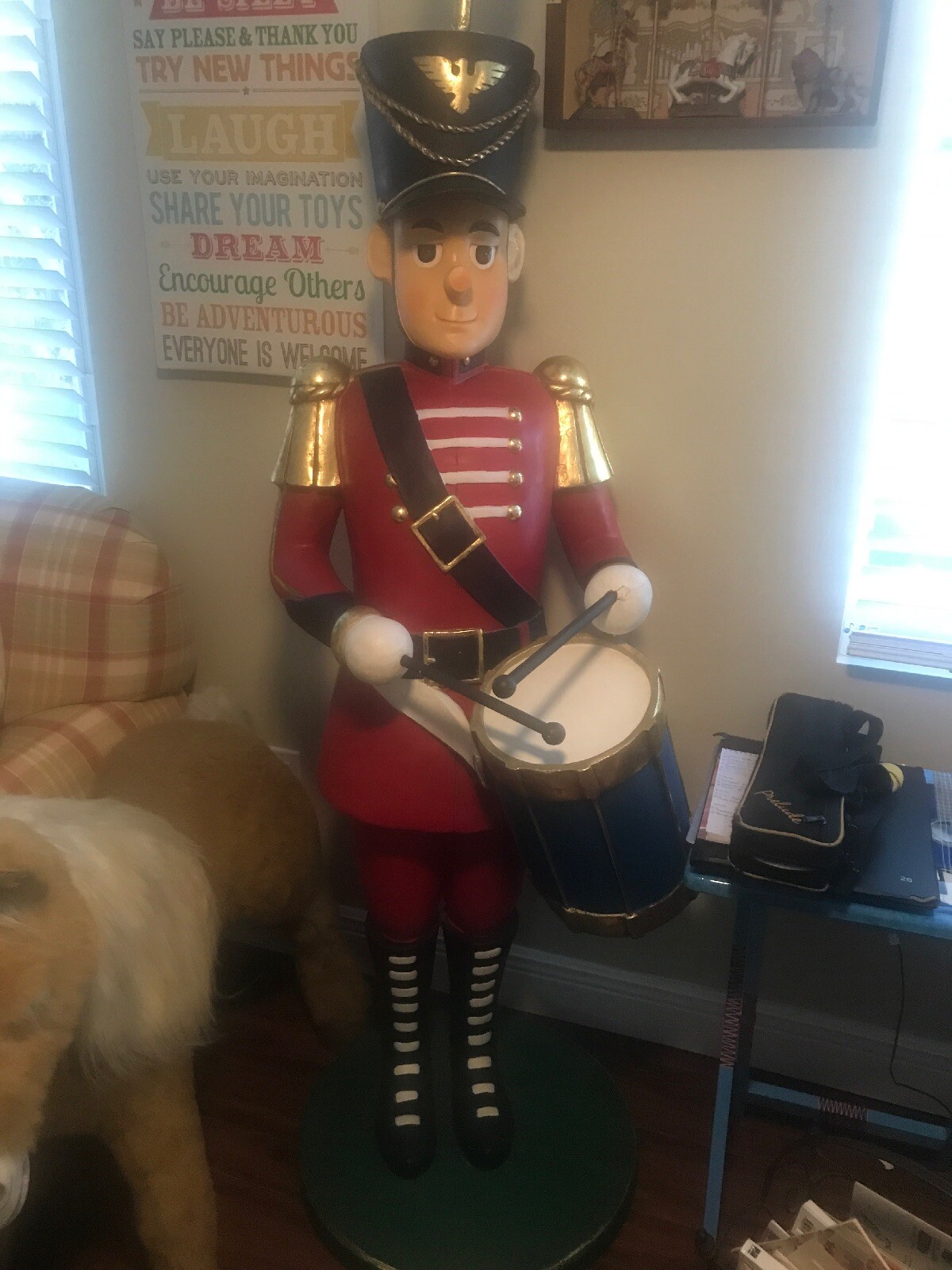 Nutcracker Christmas Life Size Statue Gorgeous Holiday Drummer Boy Prop Decor