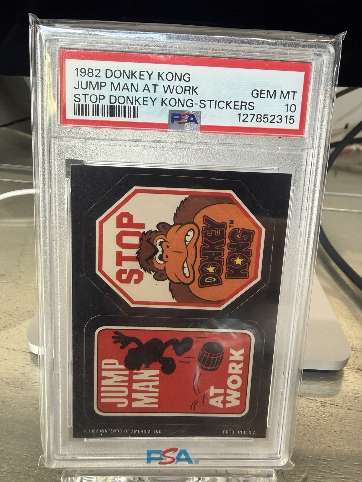 ROOKIE Mario Card (First Appearance) 1982 Topps Jump Man At Work PSA 10 POP 4