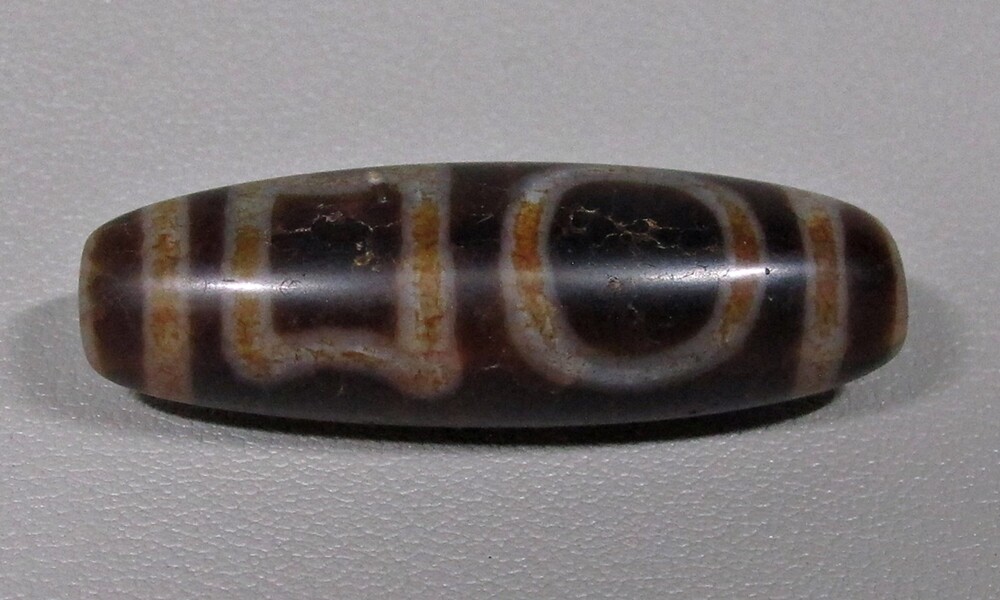 Authentic Tibetan Heaven & Earth Dzi Bead Agate Stone Amulet Temple-Artifact