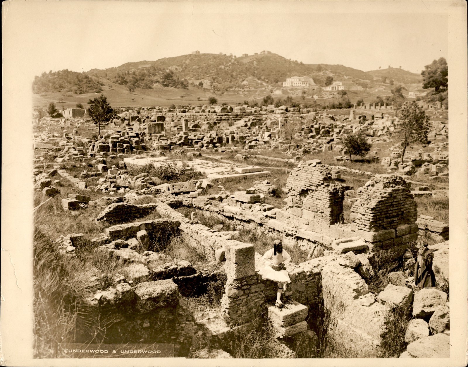 GA315 Approx 1920s Original Underwood Photo RUINS OF TEMPLE OF ZEUS AT OLYMPIA GA315 Approx 1920s Original Underwood Photo RUINS OF TEMPLE OF ZEUS AT OLYMPIA
