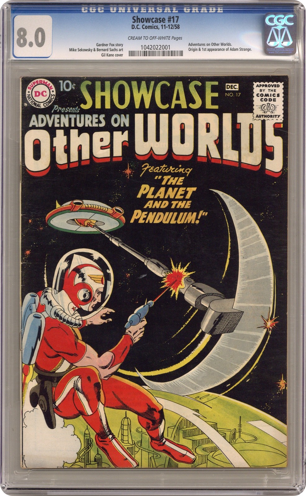 Showcase #17 CGC 8.0 1958 1042022001 1st app. and origin Adam Strange Showcase #17 CGC 8.0 1958 1042022001 1st app. and origin Adam Strange