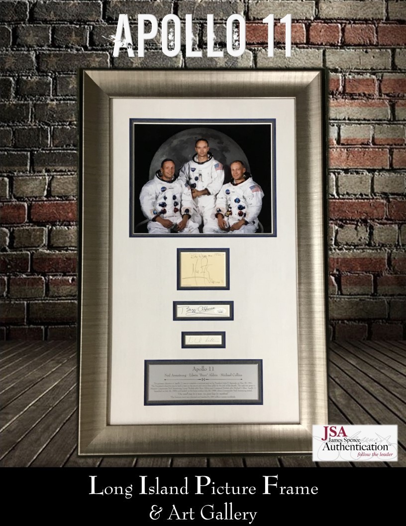 Apollo 11 Signed Display JSA Armstrong Aldrin Collins Rare Apollo 11 Inscription