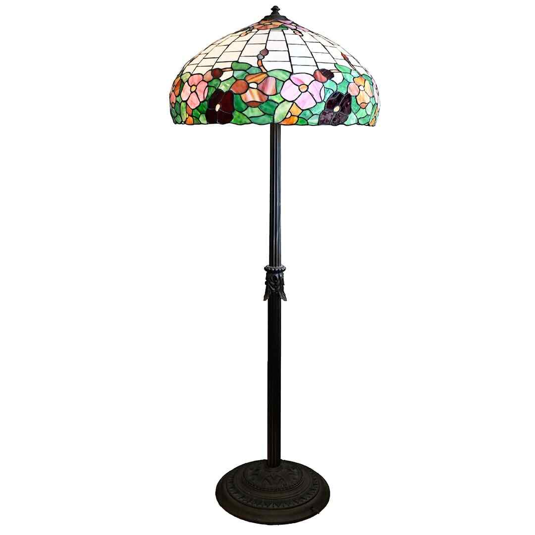 Wilkinson Leaded Poppy Floor Lamp, Circa 1909-1915