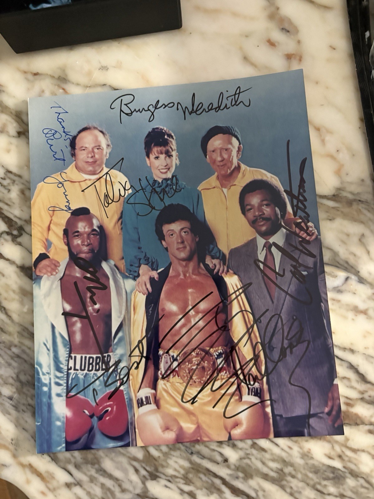 Rocky Cast Signed 8x10   Absolutely One Of The Kind  Gorgeous Autographs 