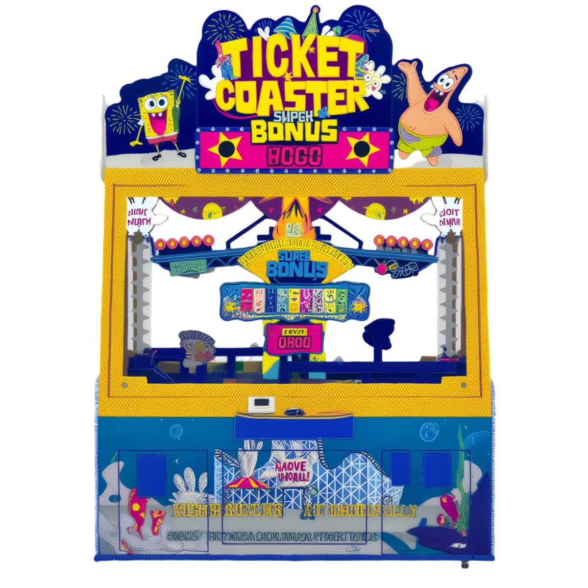 Andamiro SpongeBob Ticket Coaster Redemption Arcade Game