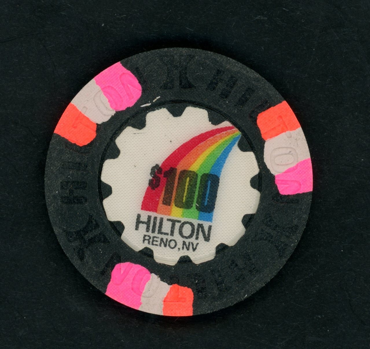 RARE $100 Reno Hilton Reno,  Nevada Casino Chip