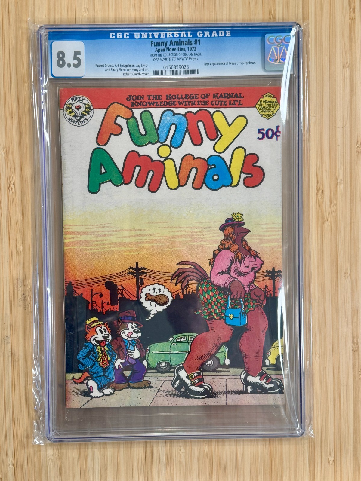 Funny Aminals #1 1972 CGC 8.5 Maus First App Art Spiegelman Graham Nash Collec. Funny Aminals #1 1972 CGC 8.5 Maus First App Art Spiegelman Graham Nash Collec.