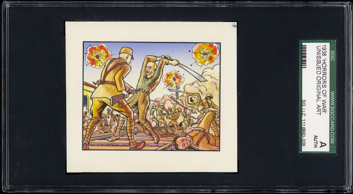 1938 Horrors of War original art from high-series unissued cards ONLY 6 KNOWN 1938 Horrors of War original art from high-series unissued cards ONLY 6 KNOWN