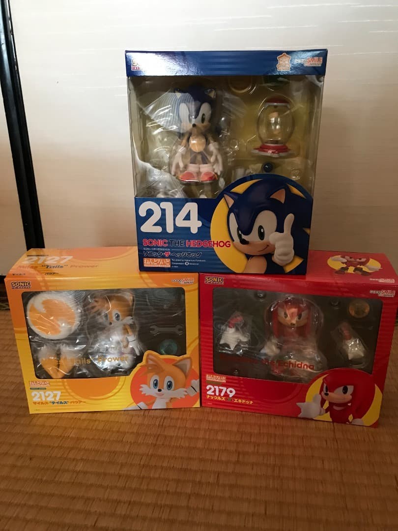 Nendoroid Sonic the Hedgehog Tails Knuckles Figures Set #214 #2127 #2179 New
