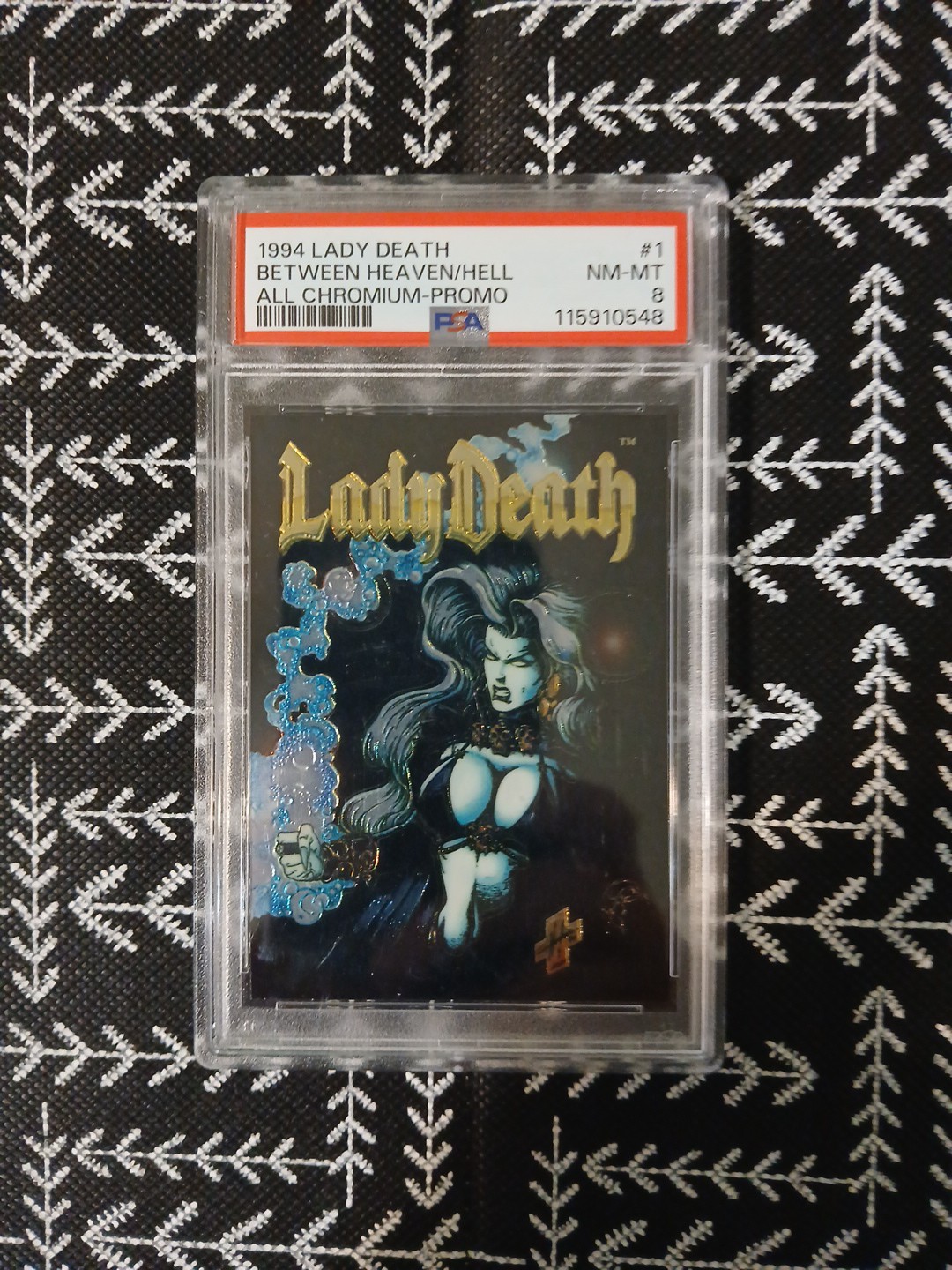 Lady Death Series 1 Krome 1994 Autograph Card #1 by Steven Hughes Pack-Pulled