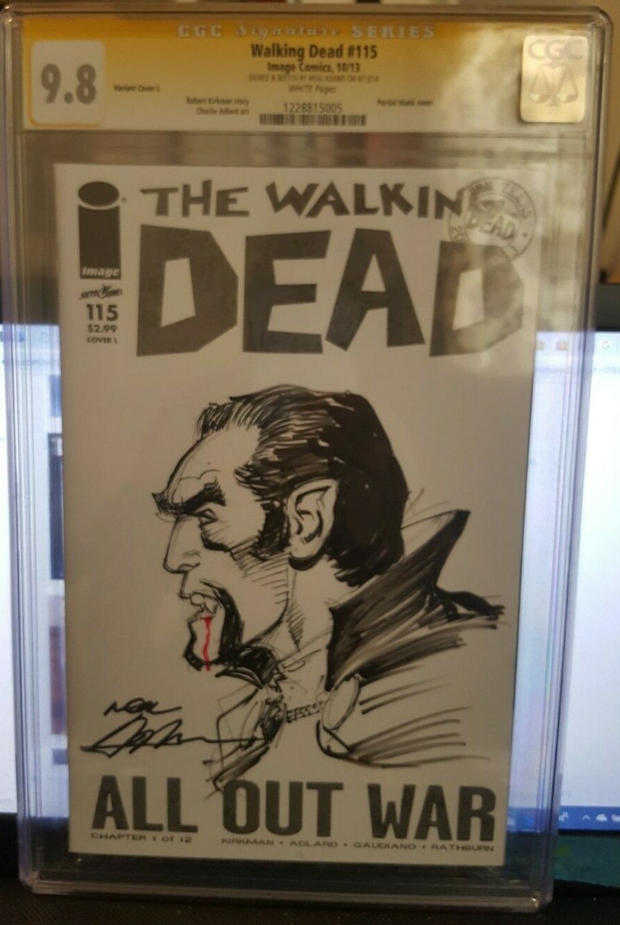 Walking Dead #115 Neal Adams Dracula Sketch CGC 9.8 Signature Series Walking Dead #115 Neal Adams Dracula Sketch CGC 9.8 Signature Series