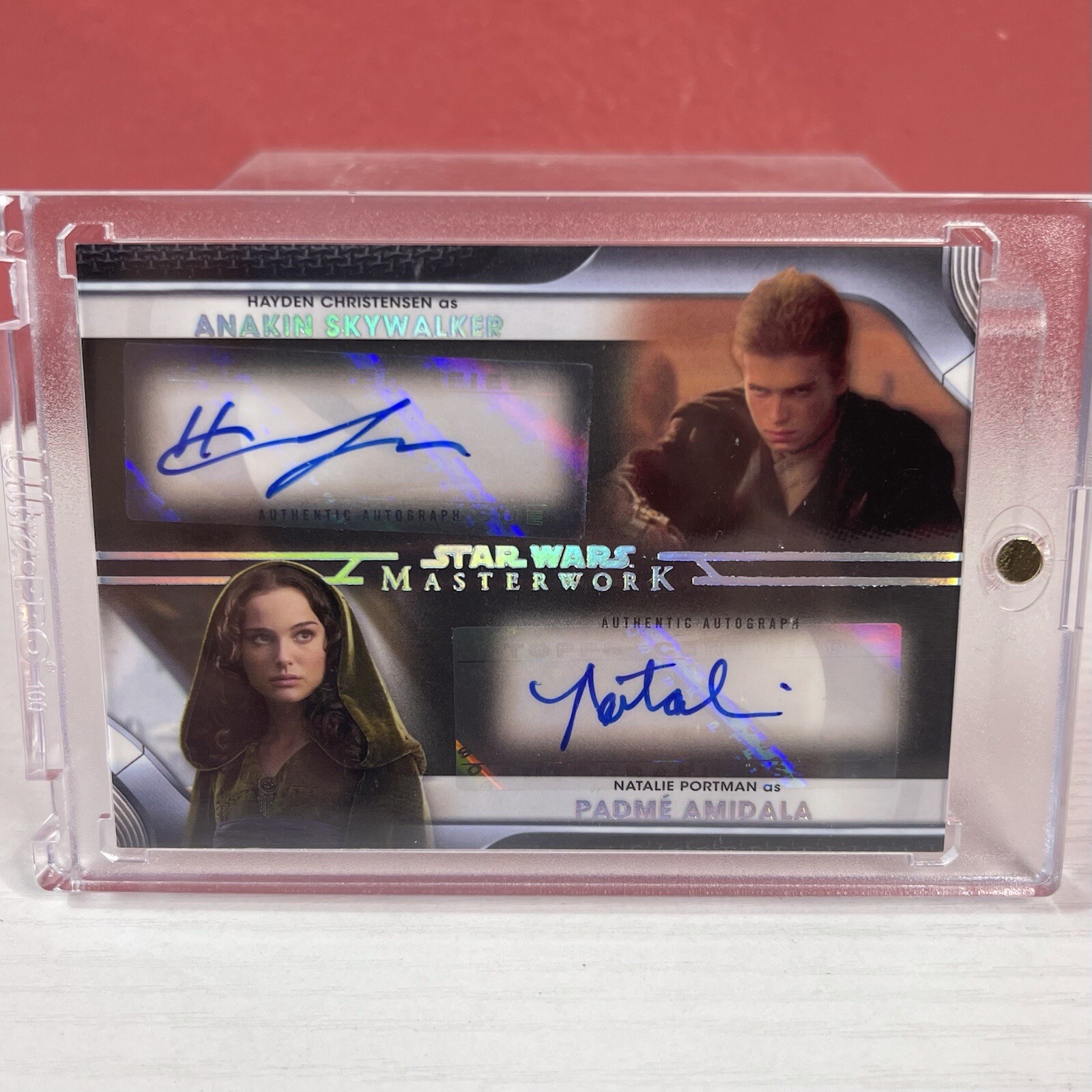 HOT 2021 STAR WARS MASTERWORK Duel Auto Natalie Portman Hayden Christensen  2/5