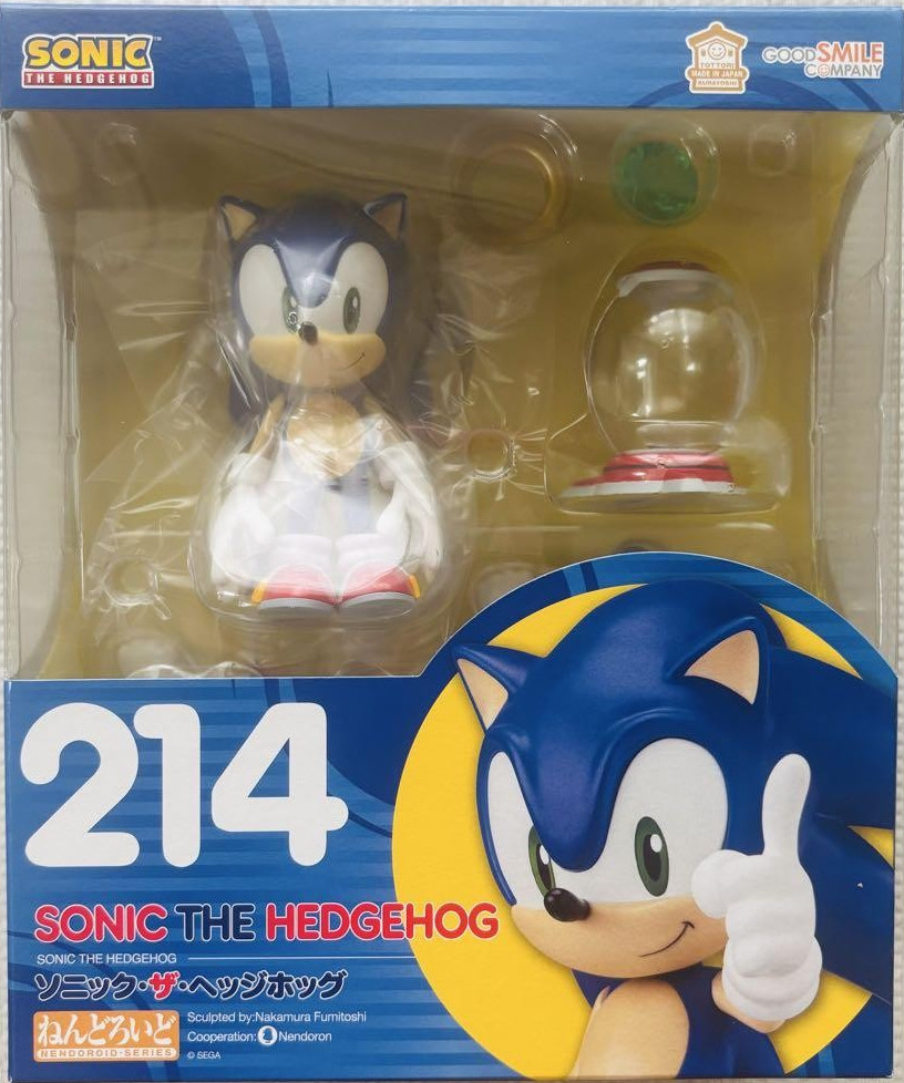 Nendoroid Sonic The Hedgehog Action Figure #214 Good Smile Company W/Box Japan Nendoroid Sonic The Hedgehog Action Figure #214 Good Smile Company W/Box Japan