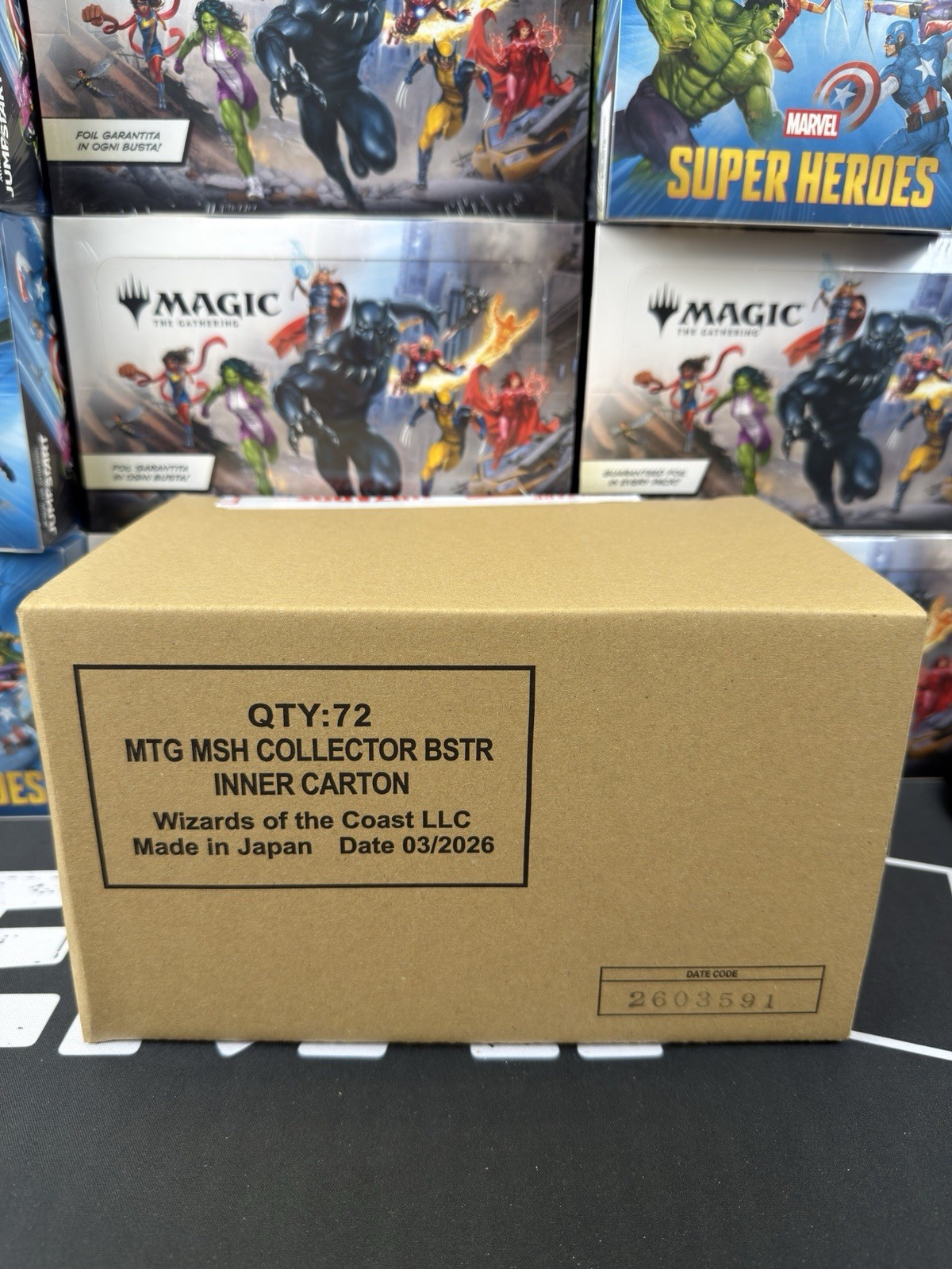 MAGIC THE GATHERING MARVEL SUPER HEROES COLLECTOR BOOSTER BOX SEALED CASE ENG MAGIC THE GATHERING MARVEL SUPER HEROES COLLECTOR BOOSTER BOX SEALED CASE ENG