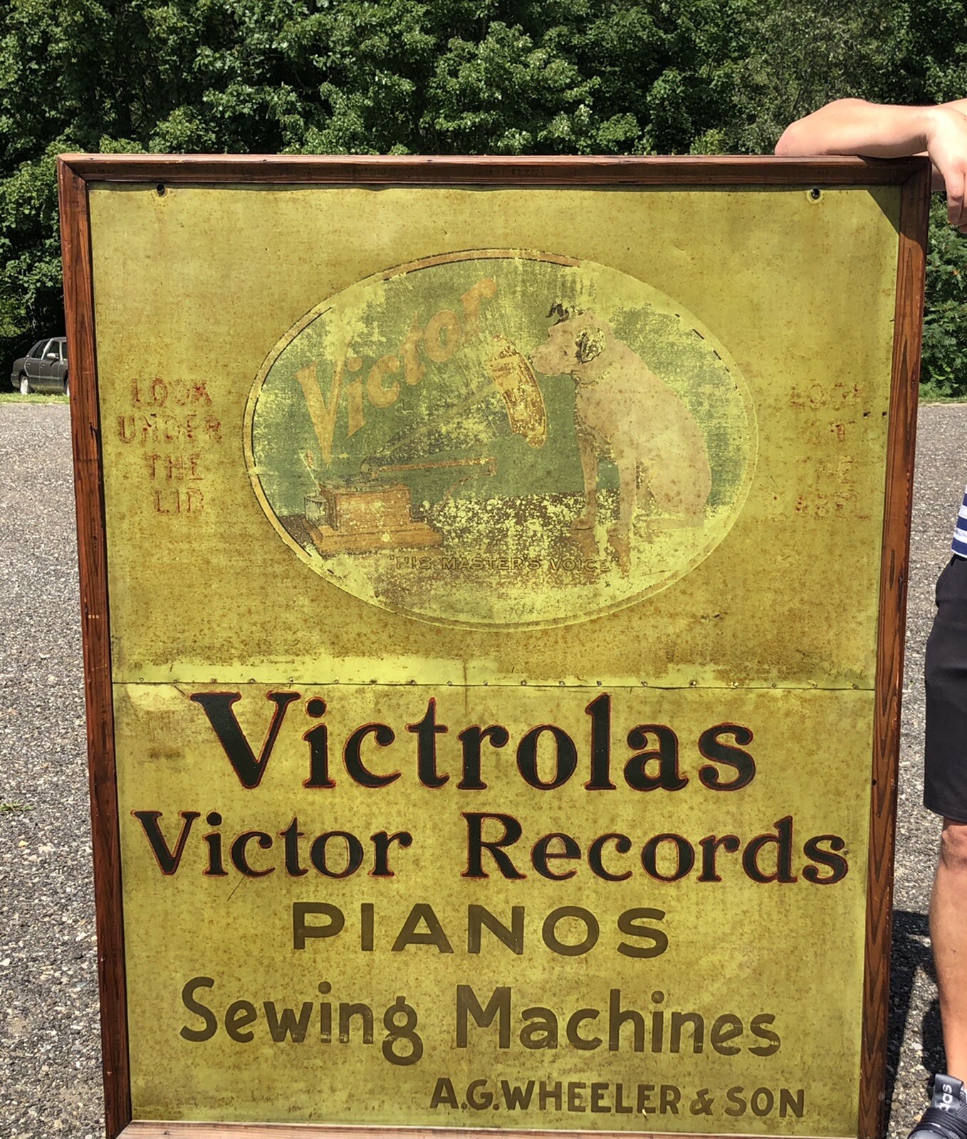 Ultra RARE 20’s VICTROLAS Victor Records Pianos Billboard Nipper Sign 5’x4’ Ultra RARE 20’s VICTROLAS Victor Records Pianos Billboard Nipper Sign 5’x4’