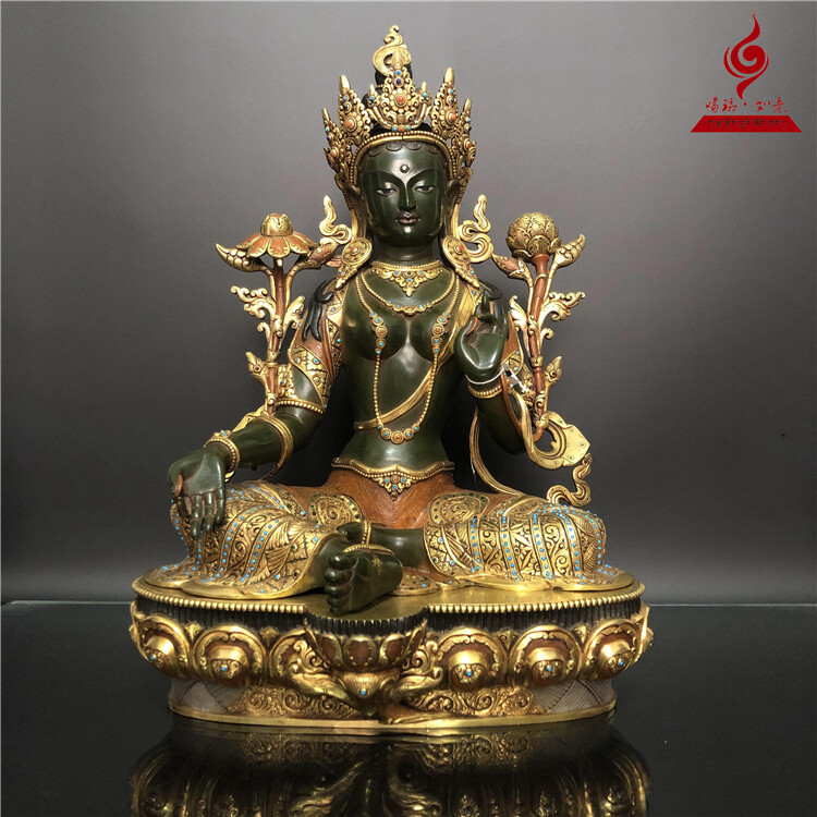 18'' Tibet Green Tara Buddha Bronze Statue 18'' Tibet Green Tara Buddha Bronze Statue