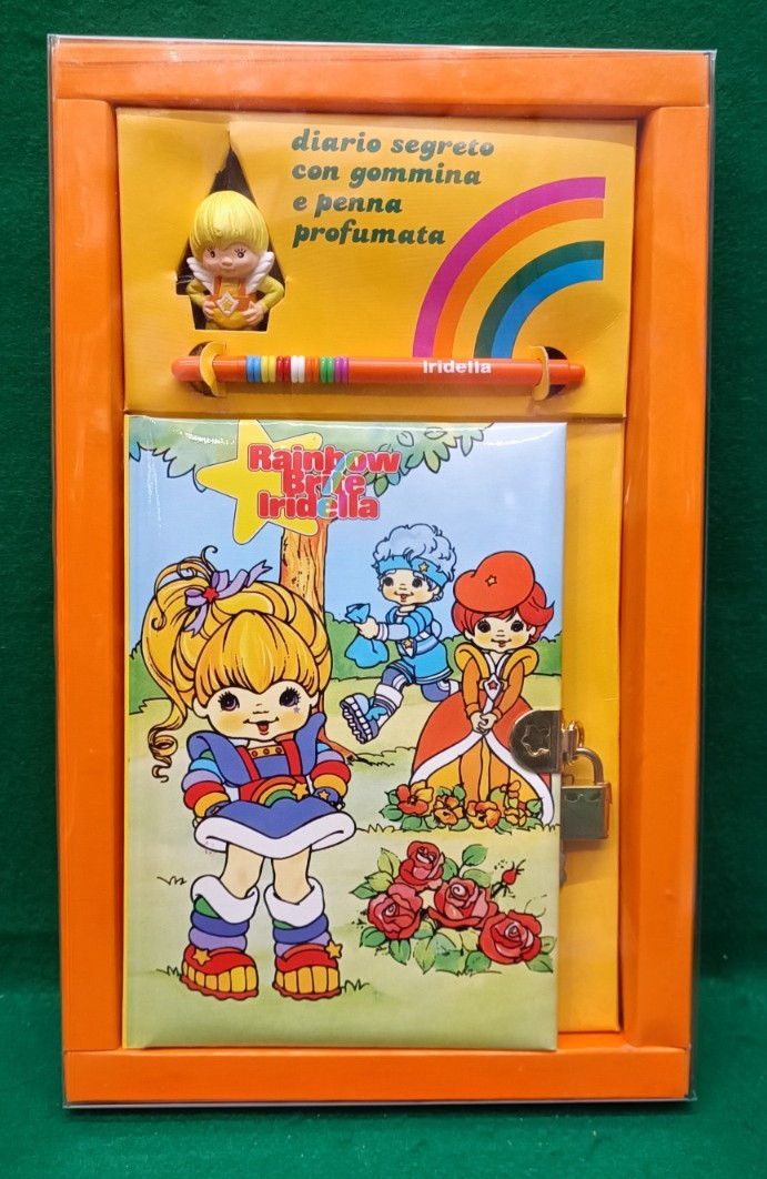 VINTAGE IRIDELLA RAINBOW BRITE IRIDELLA SCENTED PEN AND RUBBER SECRET DIARY NEW VINTAGE IRIDELLA RAINBOW BRITE IRIDELLA SCENTED PEN AND RUBBER SECRET DIARY NEW