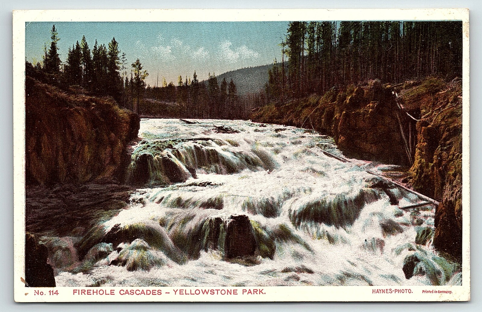 c1915 YELLOWSTONE NATIONAL PARK WY FIREHOLE CASCADES HAYNES-PHOTO POSTCARD P5164 c1915 YELLOWSTONE NATIONAL PARK WY FIREHOLE CASCADES HAYNES-PHOTO POSTCARD P5164