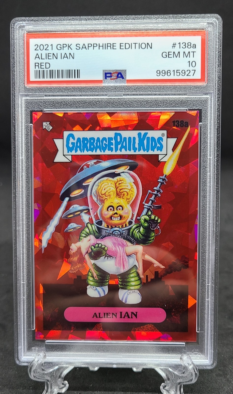 🔥 Topps Garbage Pail Kids Sapphire Alien Ian 138a Red /5 PSA 10 Gem Mint Rare 🔥 Topps Garbage Pail Kids Sapphire Alien Ian 138a Red /5 PSA 10 Gem Mint Rare