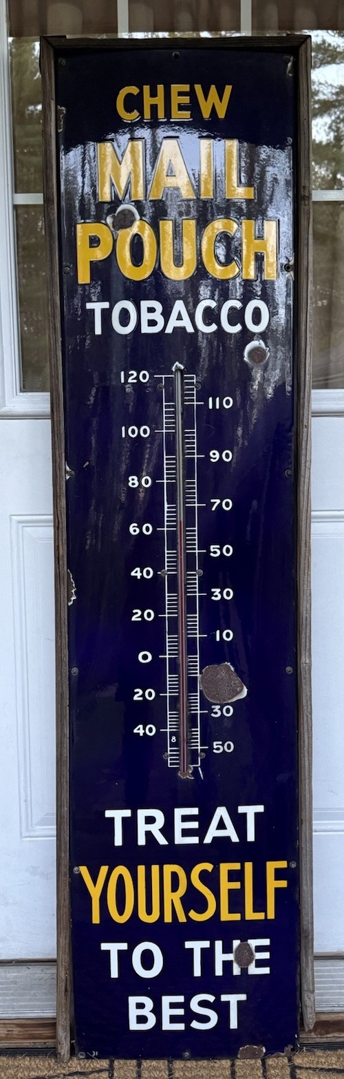 ๐๐ก๏ธ๐ฑVTG 1931 Mail Pouch Tobacco Thermometer Sign 5ft Tall WORKS EUC๐ฑ๐ก๏ธ๐ ๐๐ก๏ธ๐ฑVTG 1931 Mail Pouch Tobacco Thermometer Sign 5ft Tall WORKS EUC๐ฑ๐ก๏ธ๐
