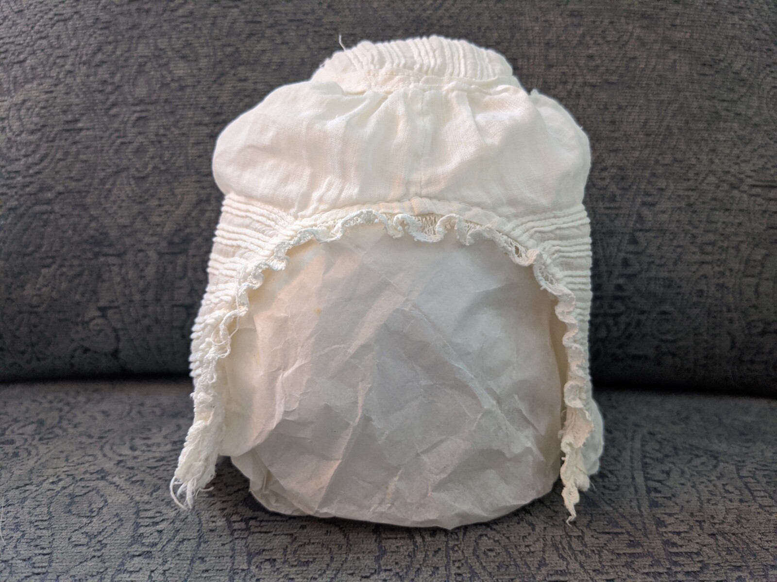 Antique Museum Grade Silk 19th Century Victorian Handmade Christening Bonnet Hat Antique Museum Grade Silk 19th Century Victorian Handmade Christening Bonnet Hat
