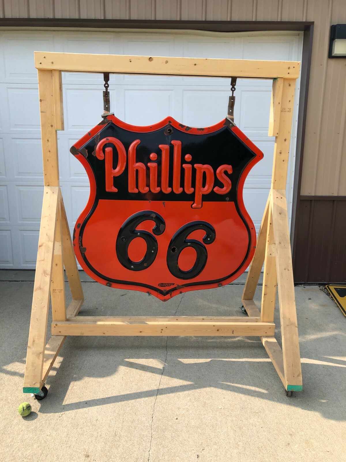 RARE ORIGINAL Vintage PHILLIPS 66 Double Sided PORCELAIN NEON Sign Gas Oil OLD RARE ORIGINAL Vintage PHILLIPS 66 Double Sided PORCELAIN NEON Sign Gas Oil OLD