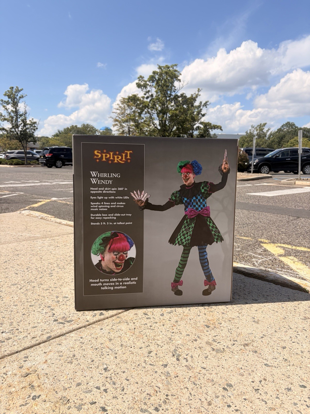 2026 5 Ft 5 Whirling Wendy Halloween Animatronic Clown Outdoor Decor Spirit 2026 5 Ft 5 Whirling Wendy Halloween Animatronic Clown Outdoor Decor Spirit