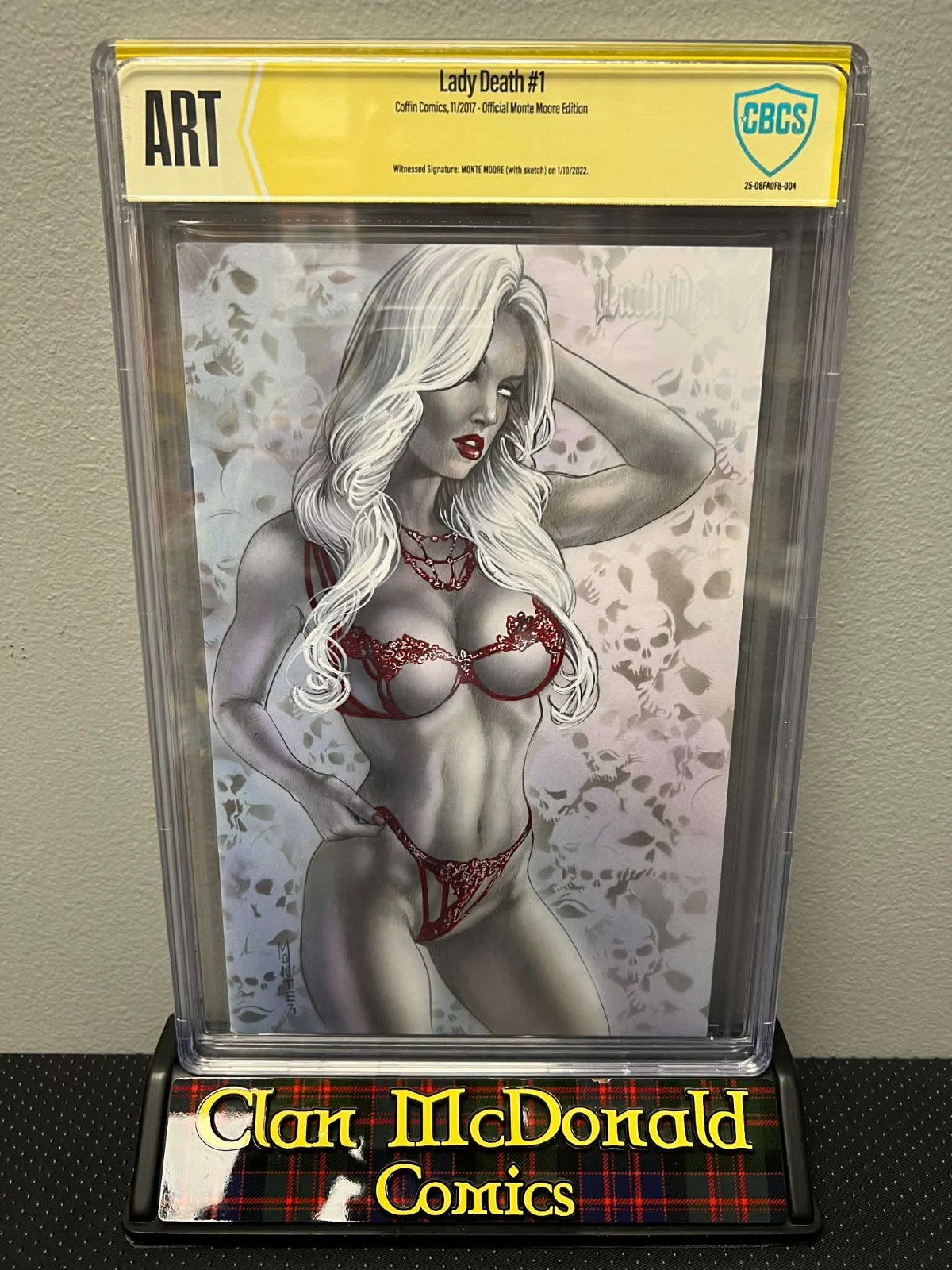 Lady Death #1 Sketch by Monte Moore Graded CBCS ART Lady Death #1 Sketch by Monte Moore Graded CBCS ART